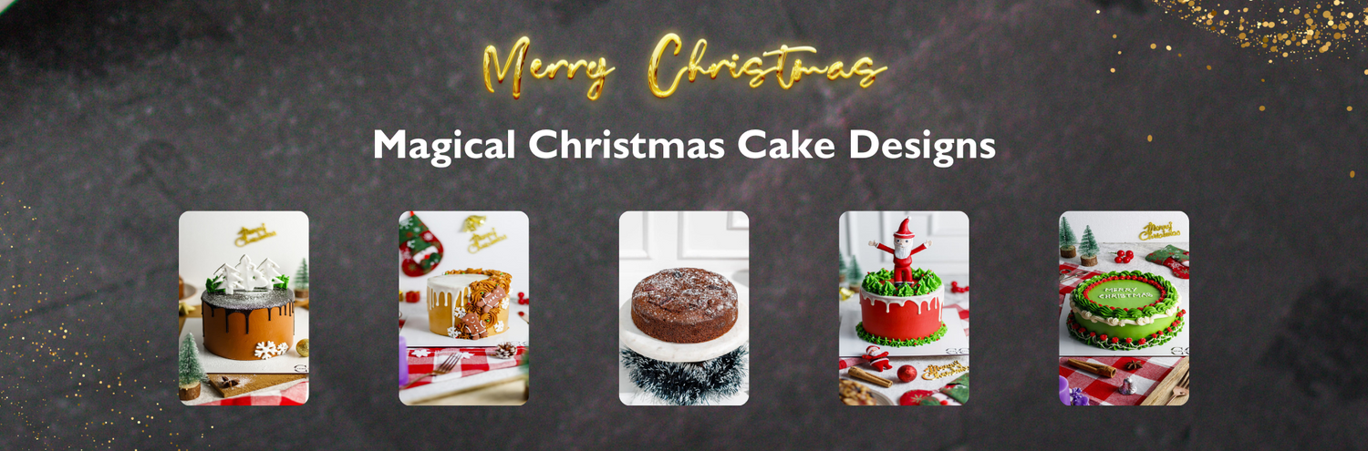 Christmas Cake design - Creme Castle