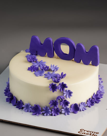 Purple Theme Mom Cake