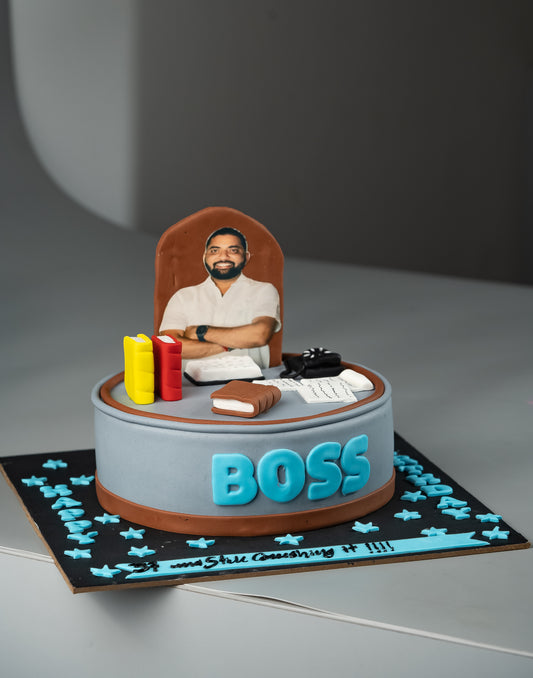 Boss Theme Cake - Creme Castle