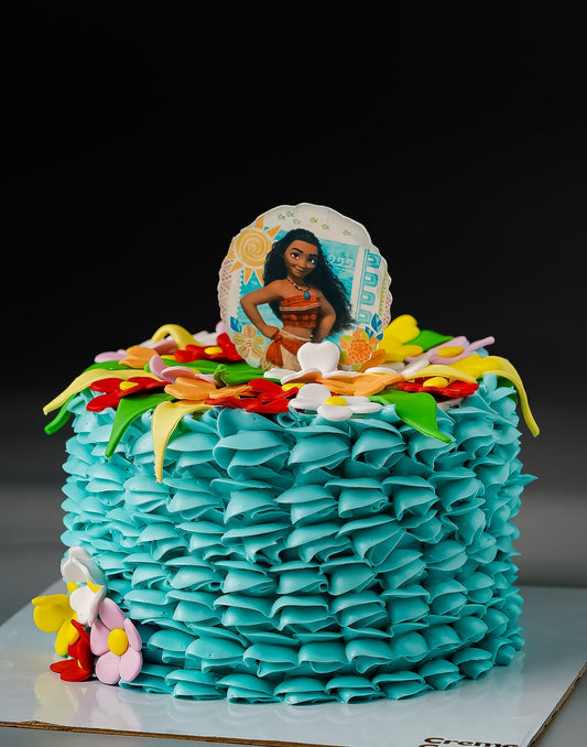 Water Theme Cake. Moana Face Cake. Noida & Gurgaon