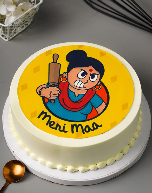 Meri Maa Photo Cake