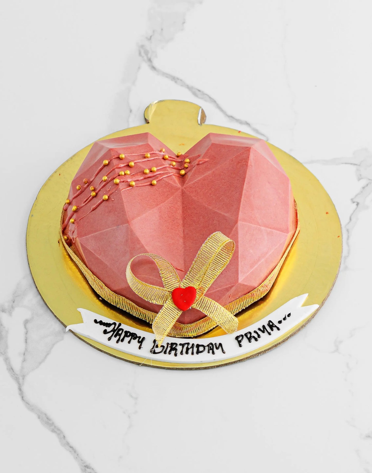 Pinata Heart Cake for First Anniversary - Creme Castle