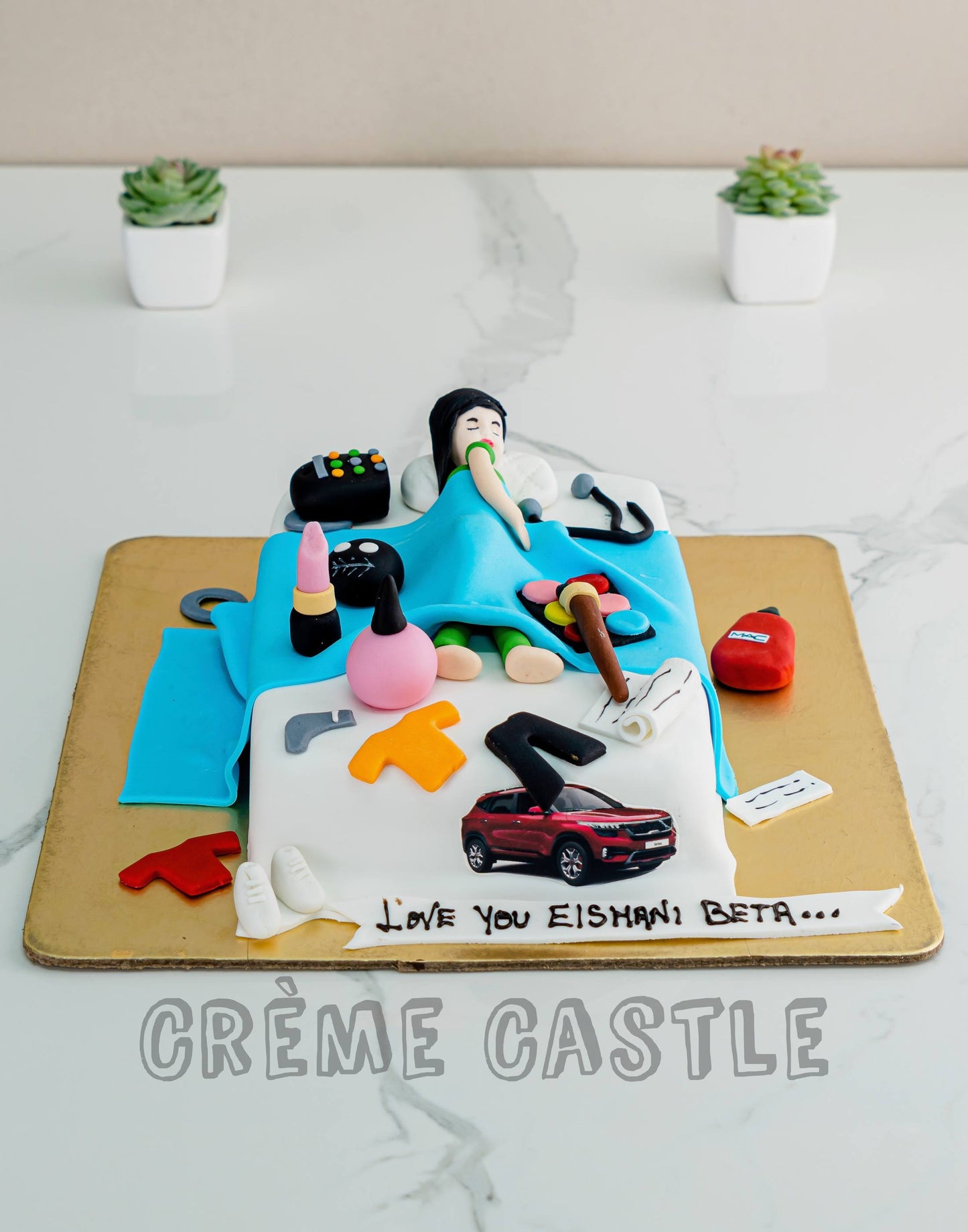 Bed and Social Media Cake