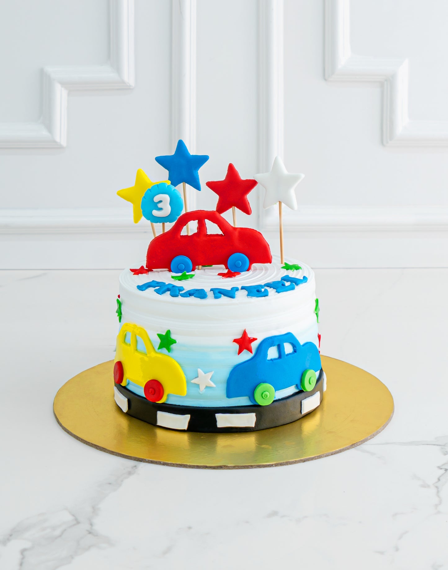 Car Cream Design Cake