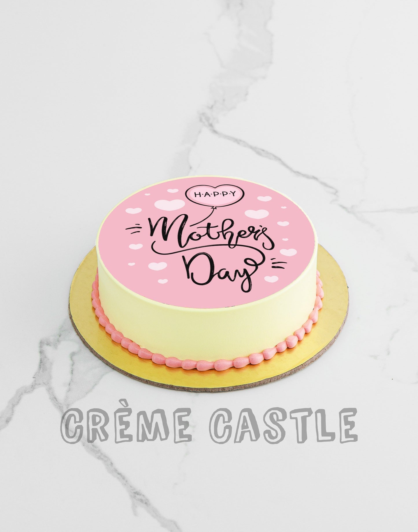 Pink Mothers Day Cake Creme Castle