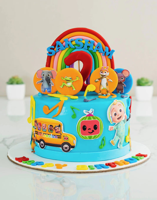 Cocomelon Blue Cake - Creme Castle