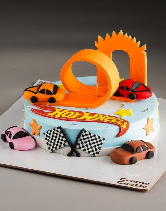 Hot Wheels Track Cake