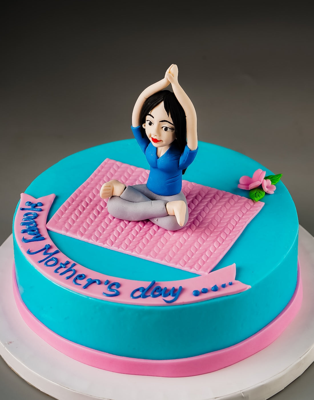 Special Yoga Theme Cake for Mother's Day