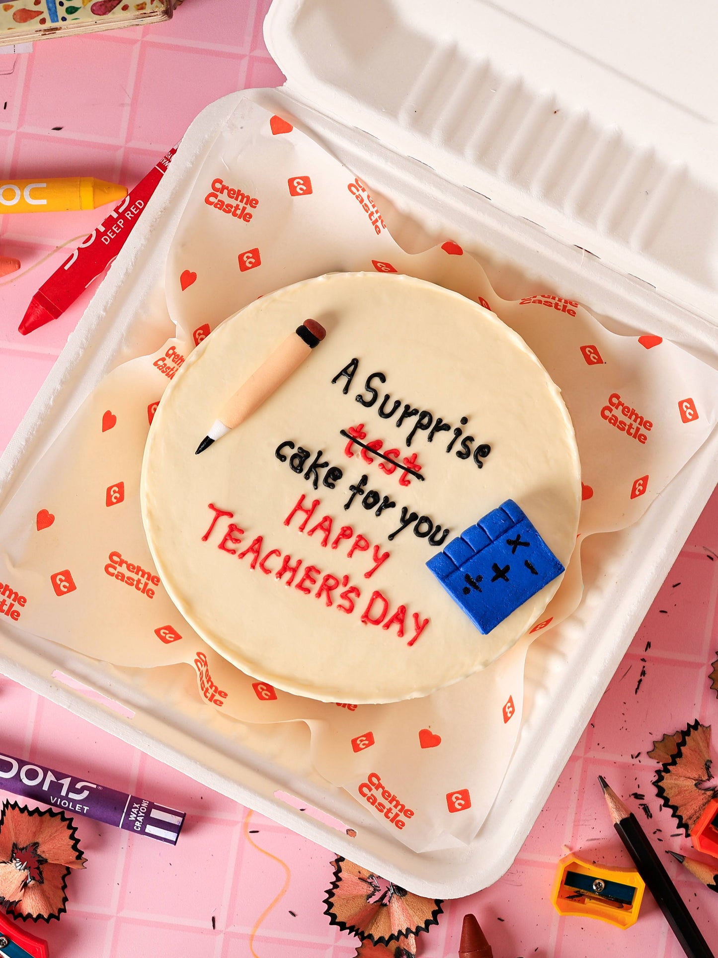 Teachers Day Bento Cake - Creme Castle