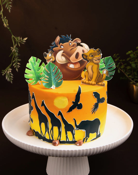 Lion King Sunet Cake - Creme Castle