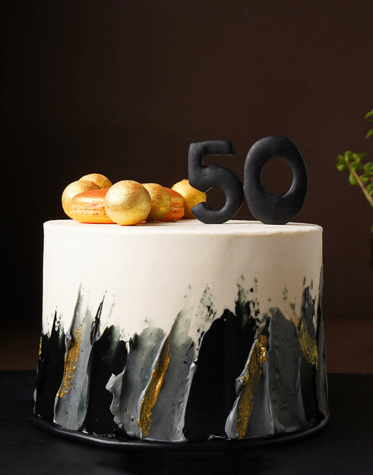 50th Birthday Cake for Men - Creme Castle