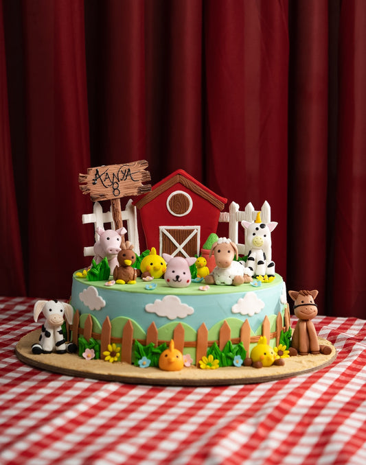 Animal Theme Birthday Cake for Kids