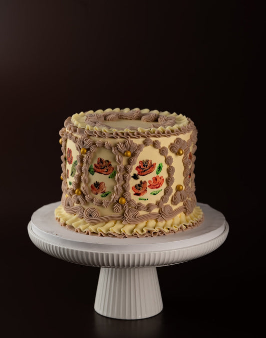 Vintage Handpainted Theme Cake