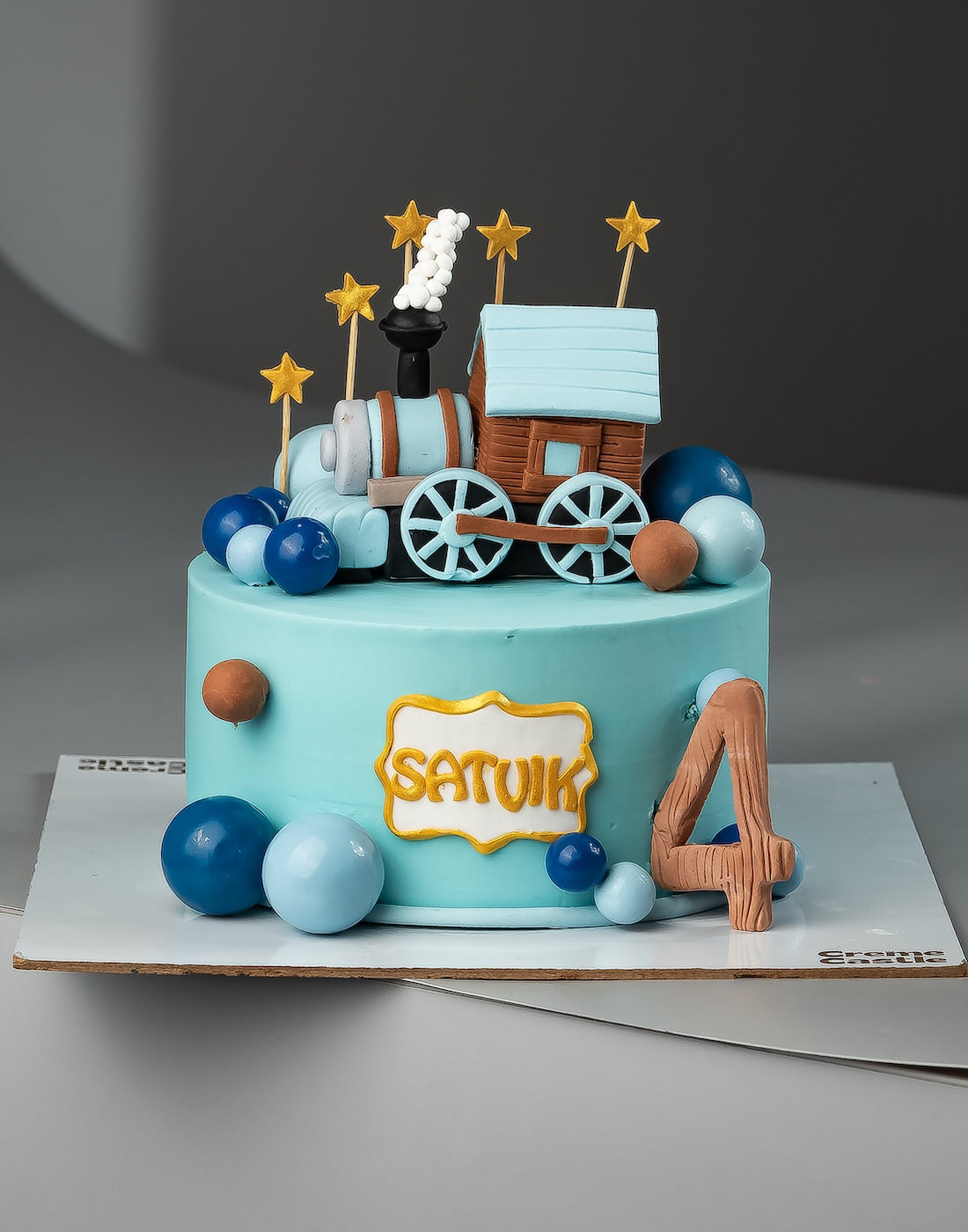 Train Theme Birthday Cake for Boy - Creme Castle