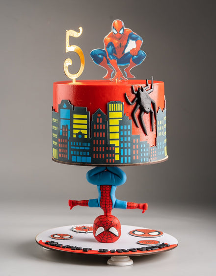 Spiderman Anti Gravity Cake