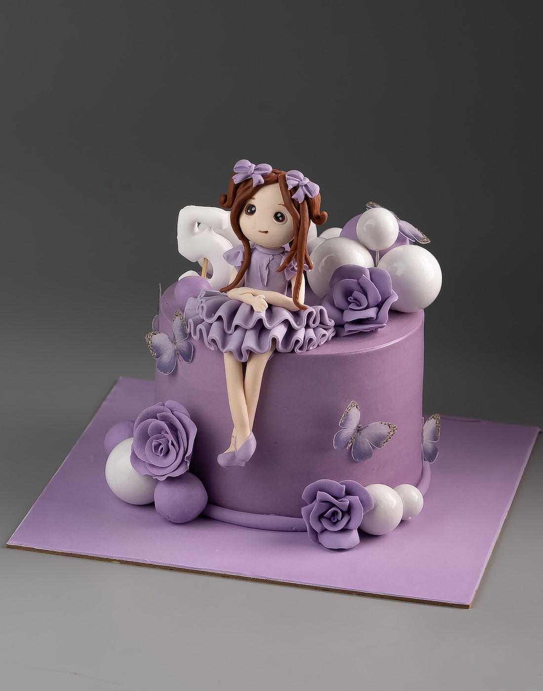 Purple Dress Girl Cake