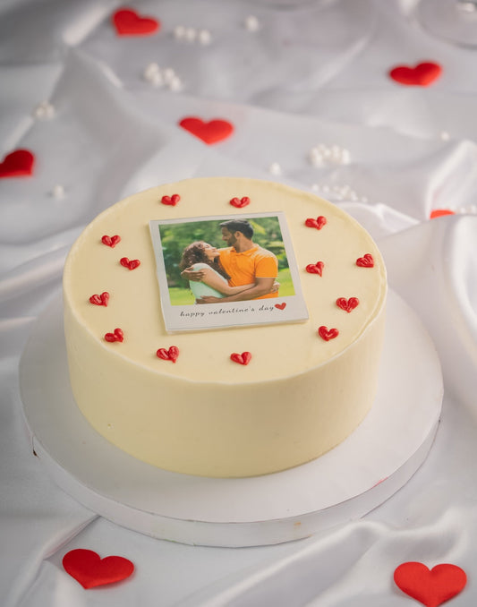 Personalised Valentine Photo Cake - Creme Castle