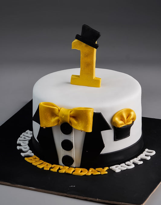 1st Birthday Tuxedo Cake