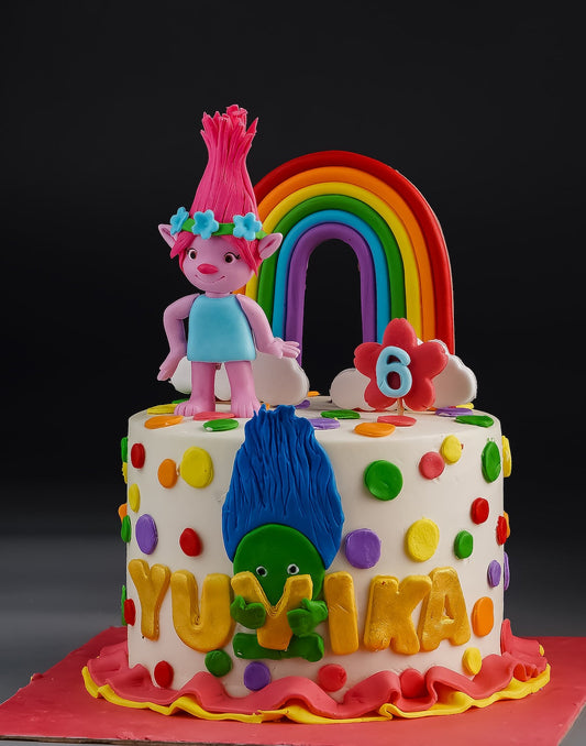 Trolls Theme Cake