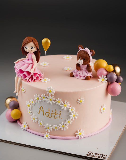Girl Teddy Friendship Cake