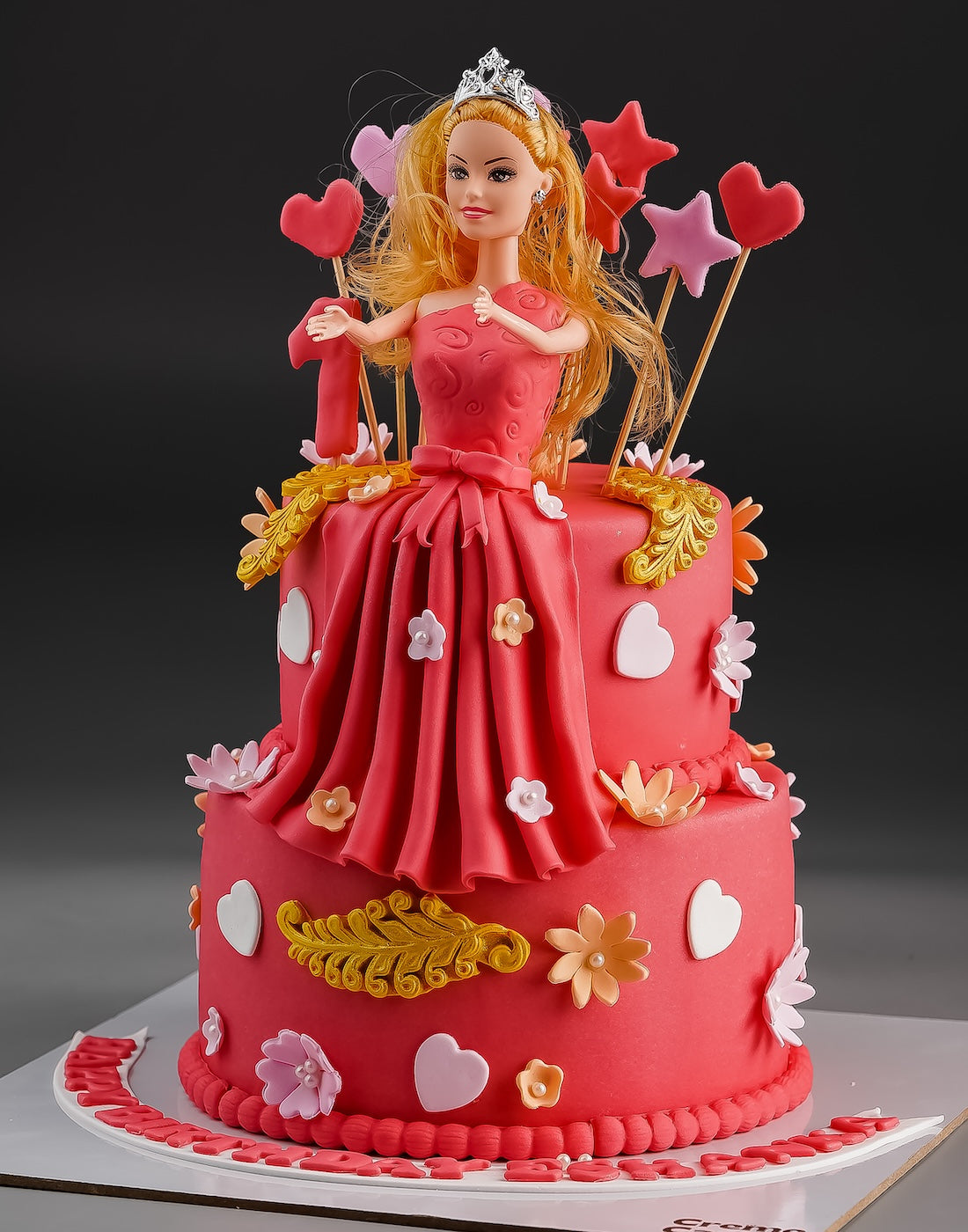 Creme Castle's Special Barbie 1st Birthday Cake for Daughter Creme Castle's Special Barbie 1st Birthday Cake for Daughter