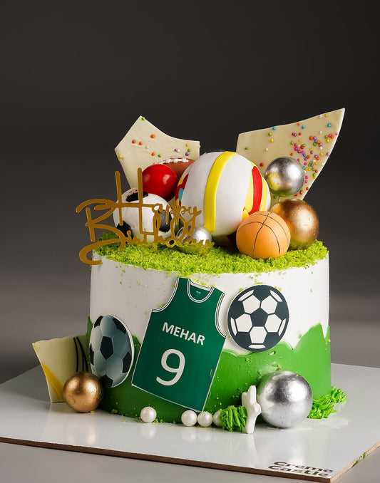 Order Football Fanatic Cake from Creme Castle