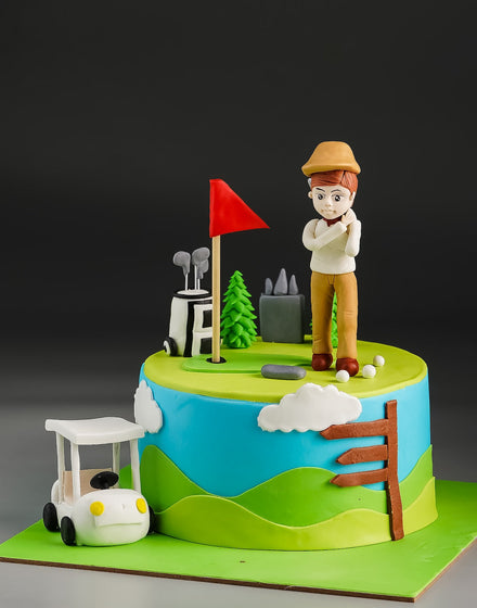 Golfer Theme Cake