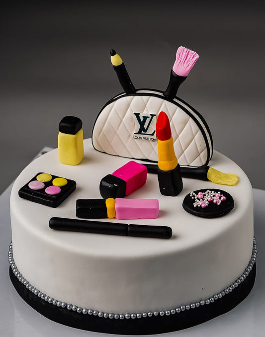 Fashion Makeup Birthday Cake