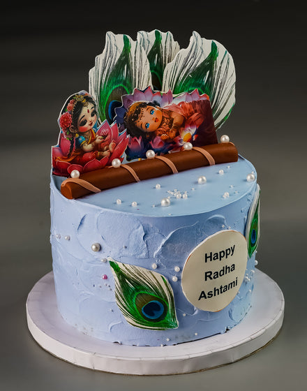 Janamashtmi Radha Krishna Cake