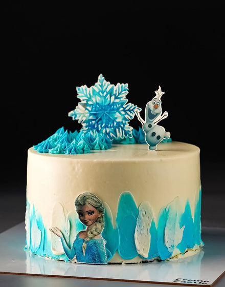 Frozen Elsa n Olaf Ombre Cake