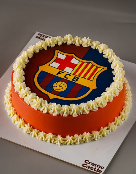 Order Football Barcelona Cake from Creme Castle