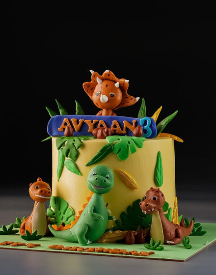 Baby Dino Themed Cake