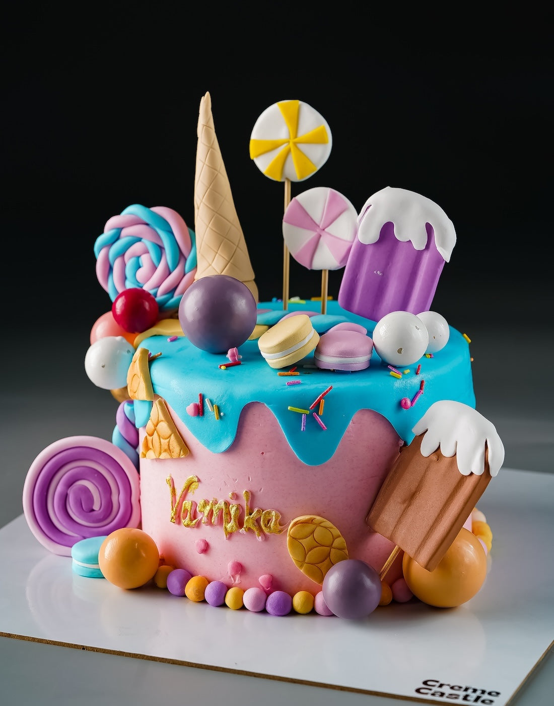 Candy n Ice Cream Cone Cake