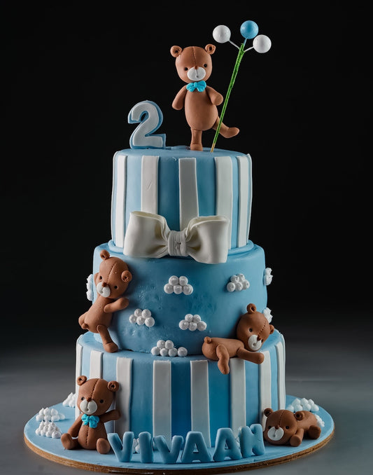 Cloudy Teddy Baby Cake