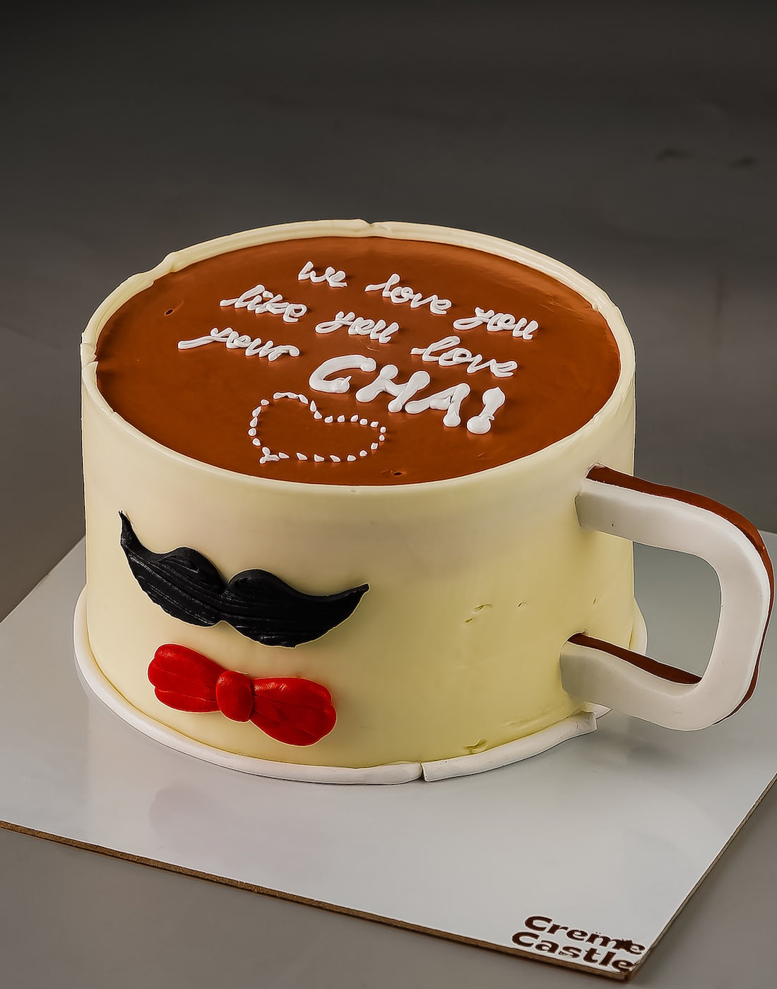 Tea and Moustache Cake