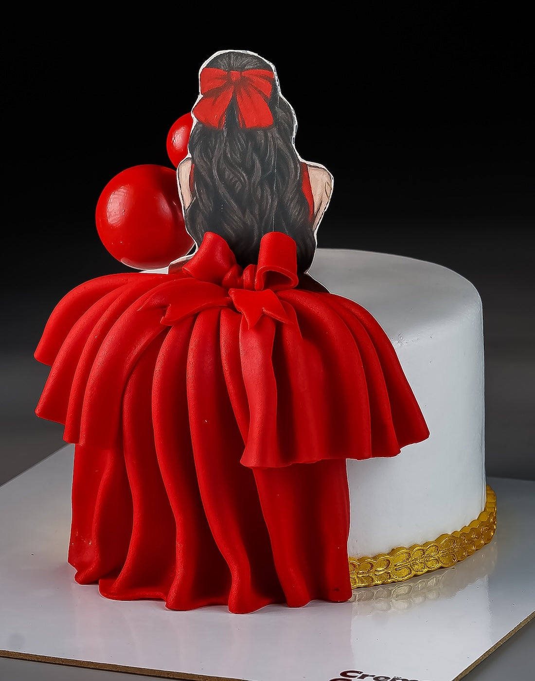 lady dress cake Silhouette girl dress cake