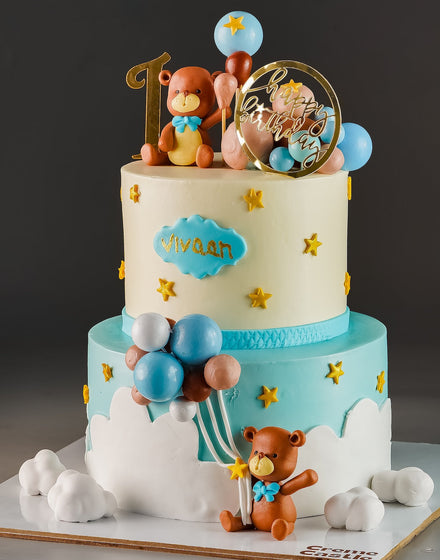 Balloon Teddy Celebration Cake