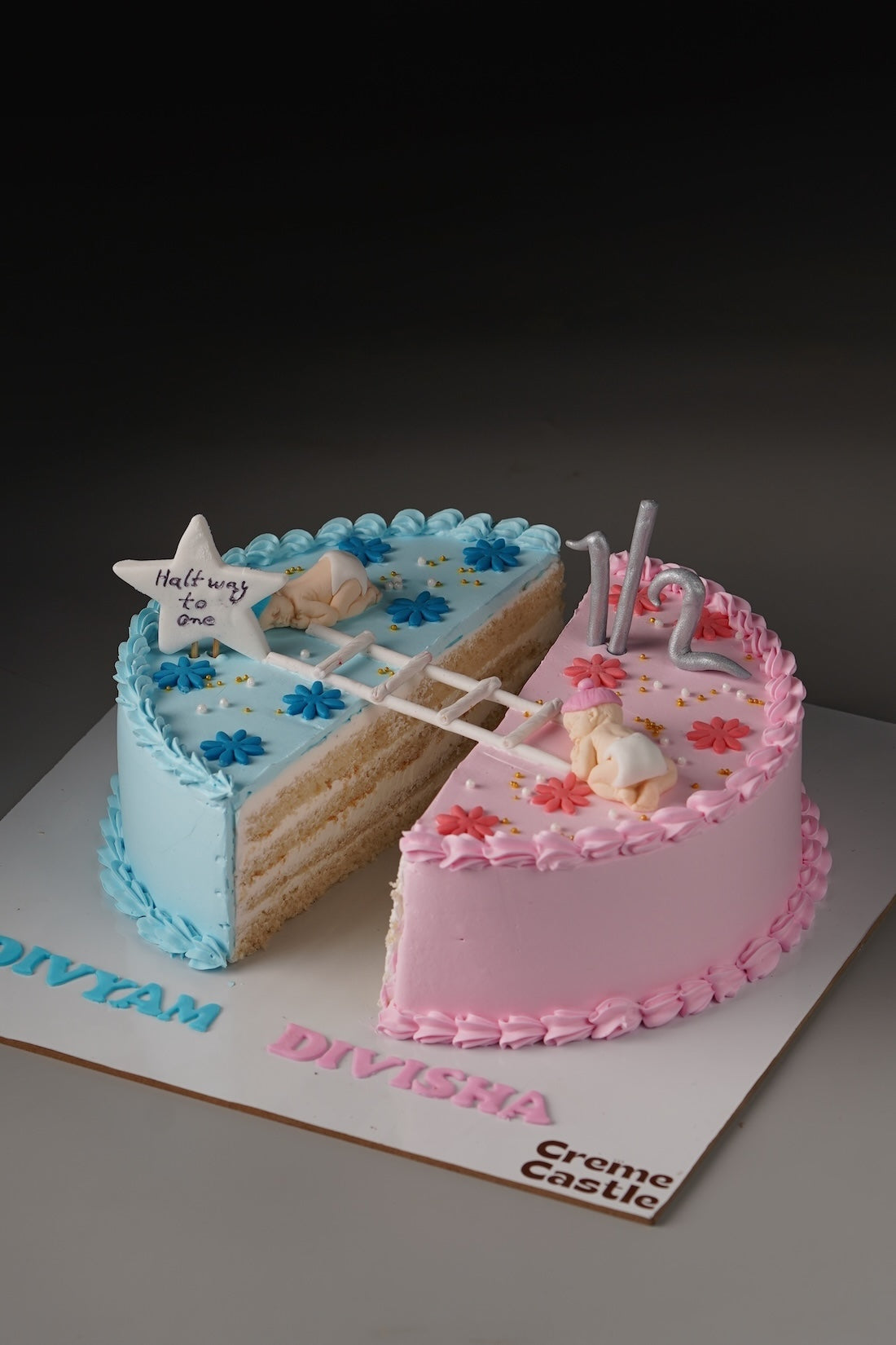 Baby Shower Twin Bears Cake