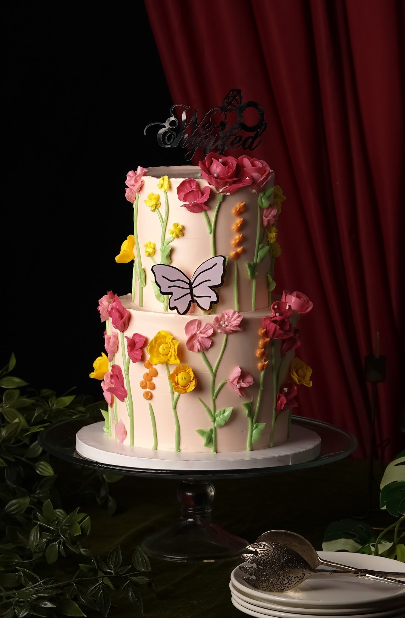 Petite Floral Wedding Cake