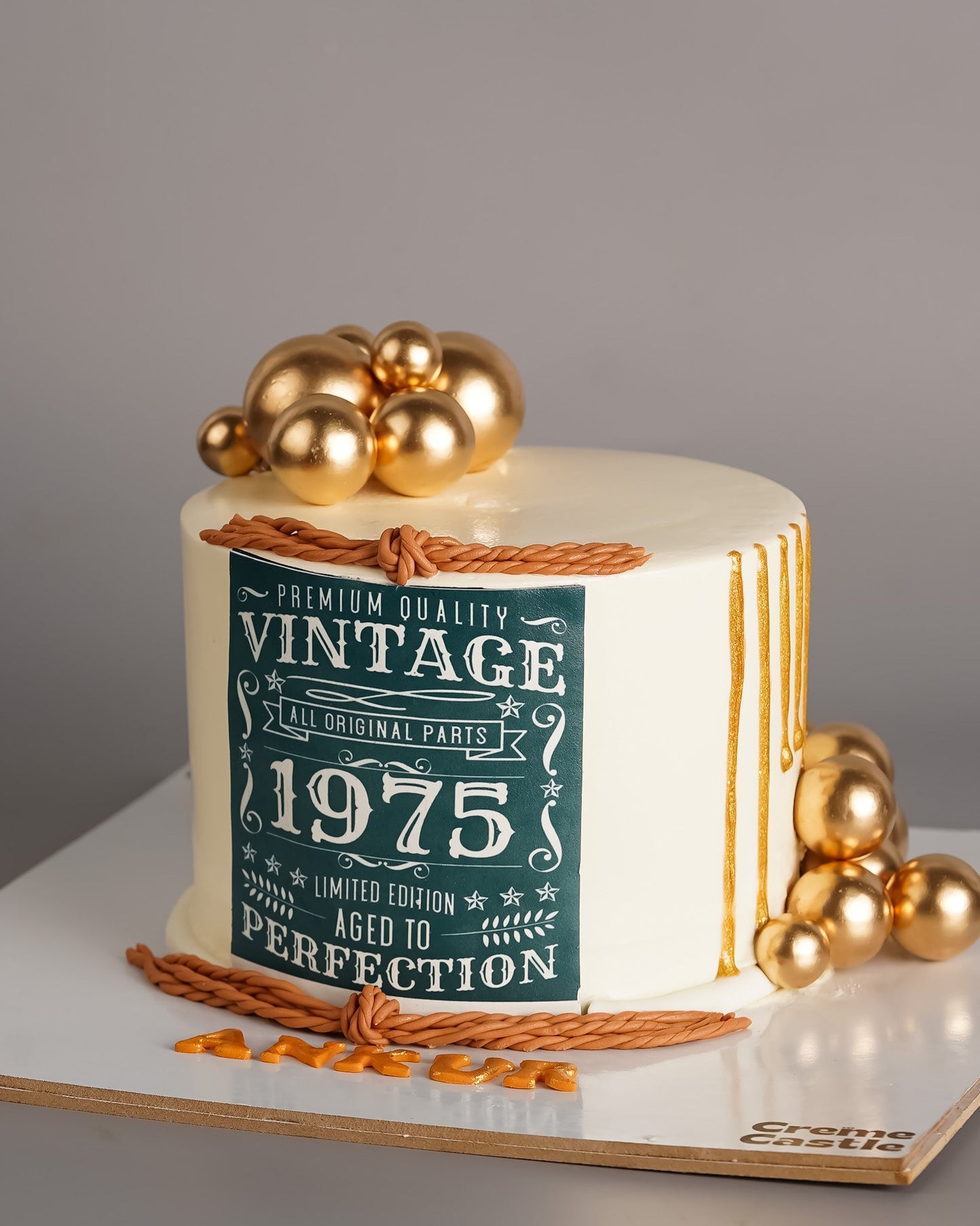 Vintage Gold Ball Cake