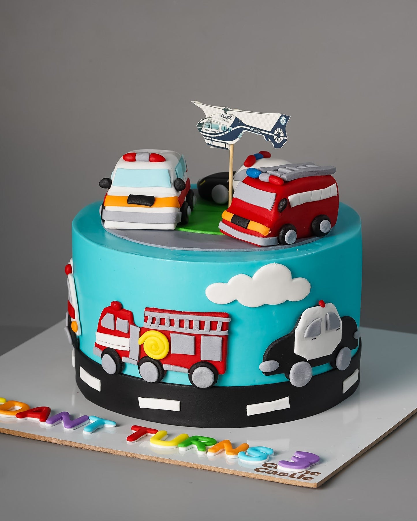 Fire Truck Rescue Cake