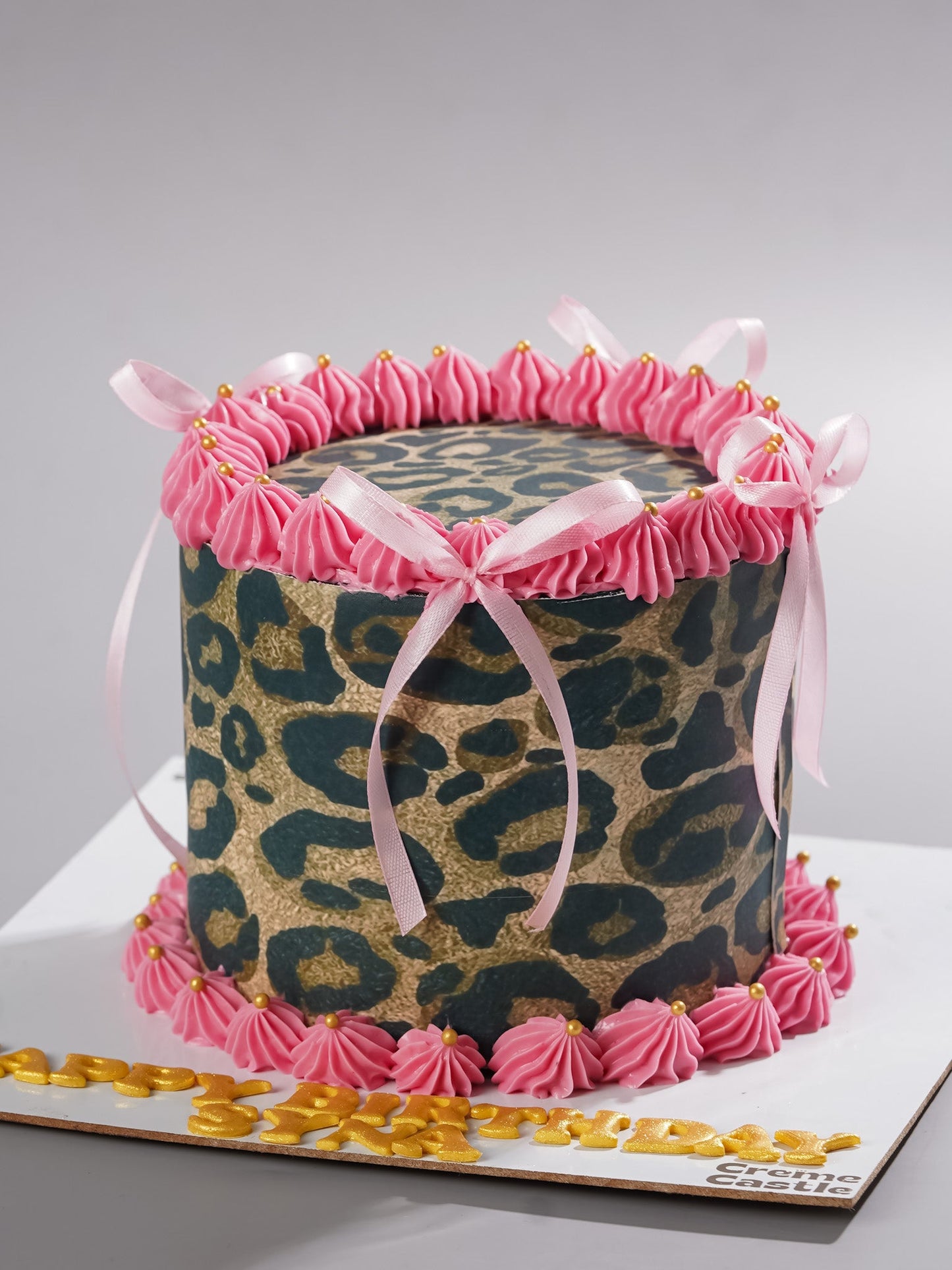 Leopard Print Aesthetic Cake