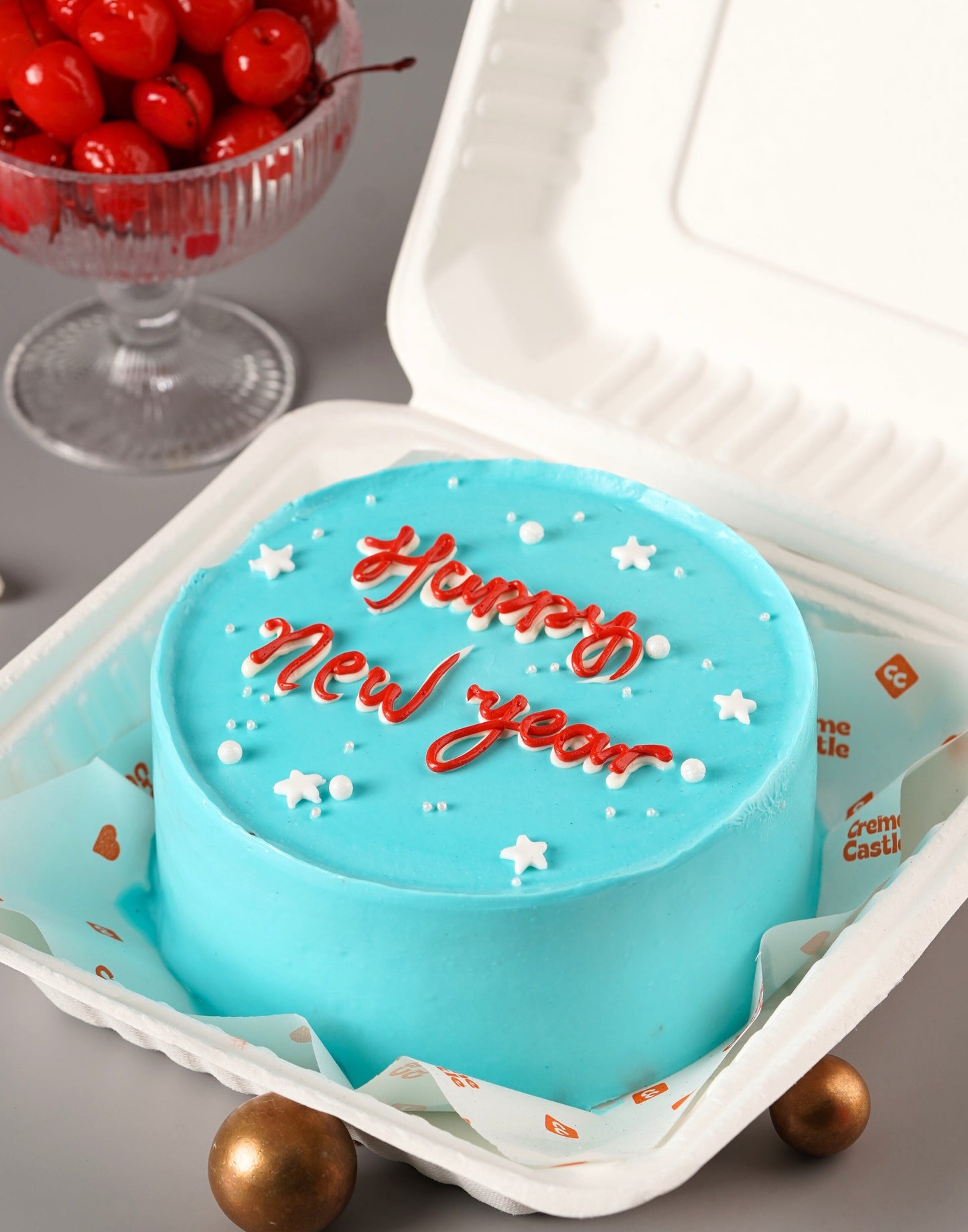 Blue New Year Bento Cake