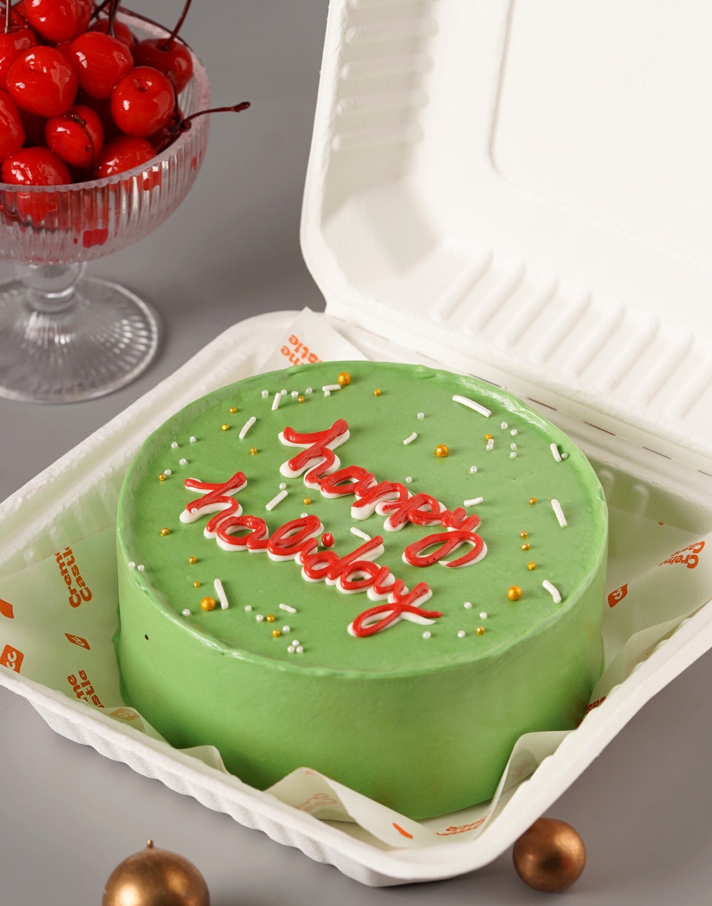 Happy Holidays Bento Cake