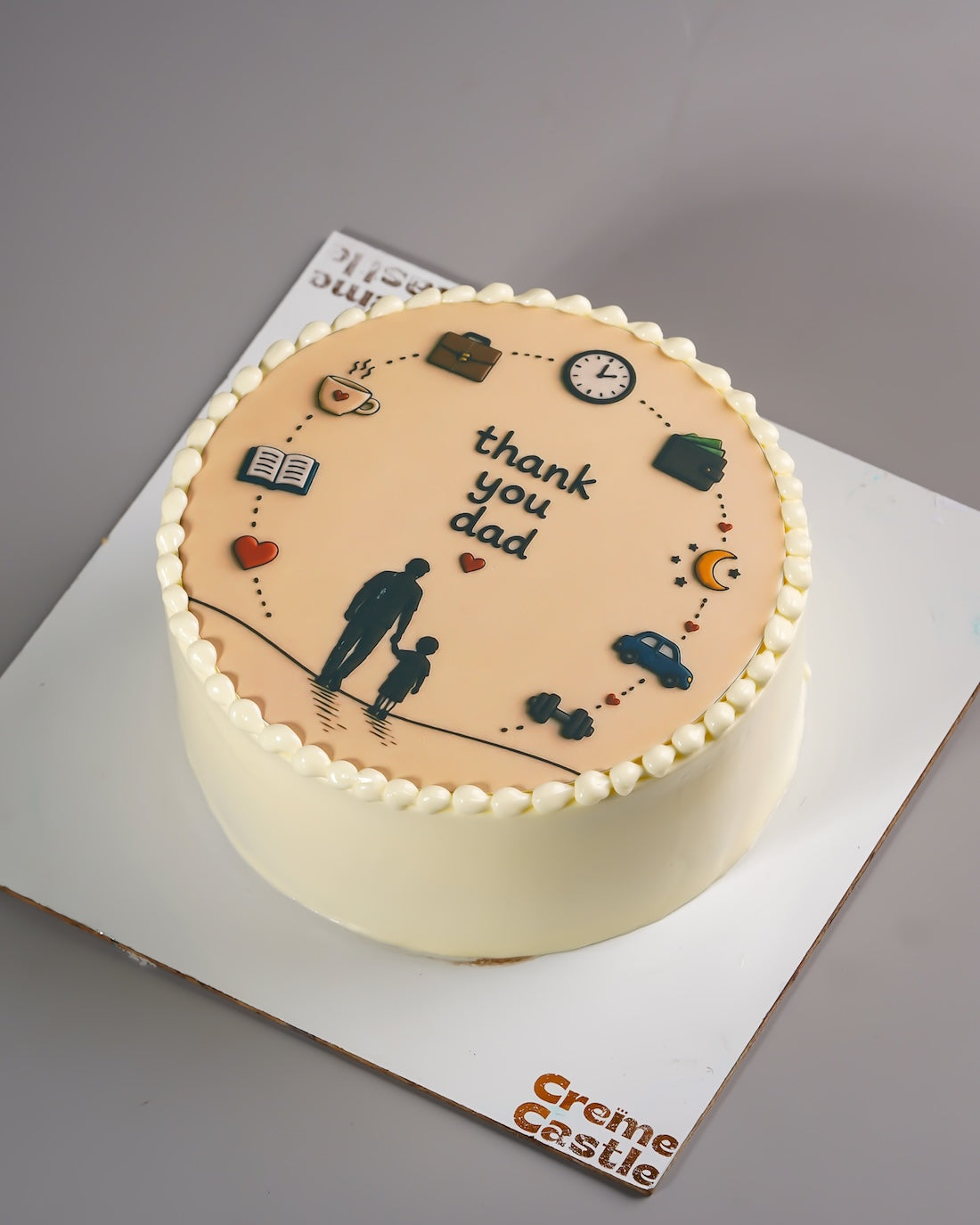 Thank You Dad Father's Day Photo Cake