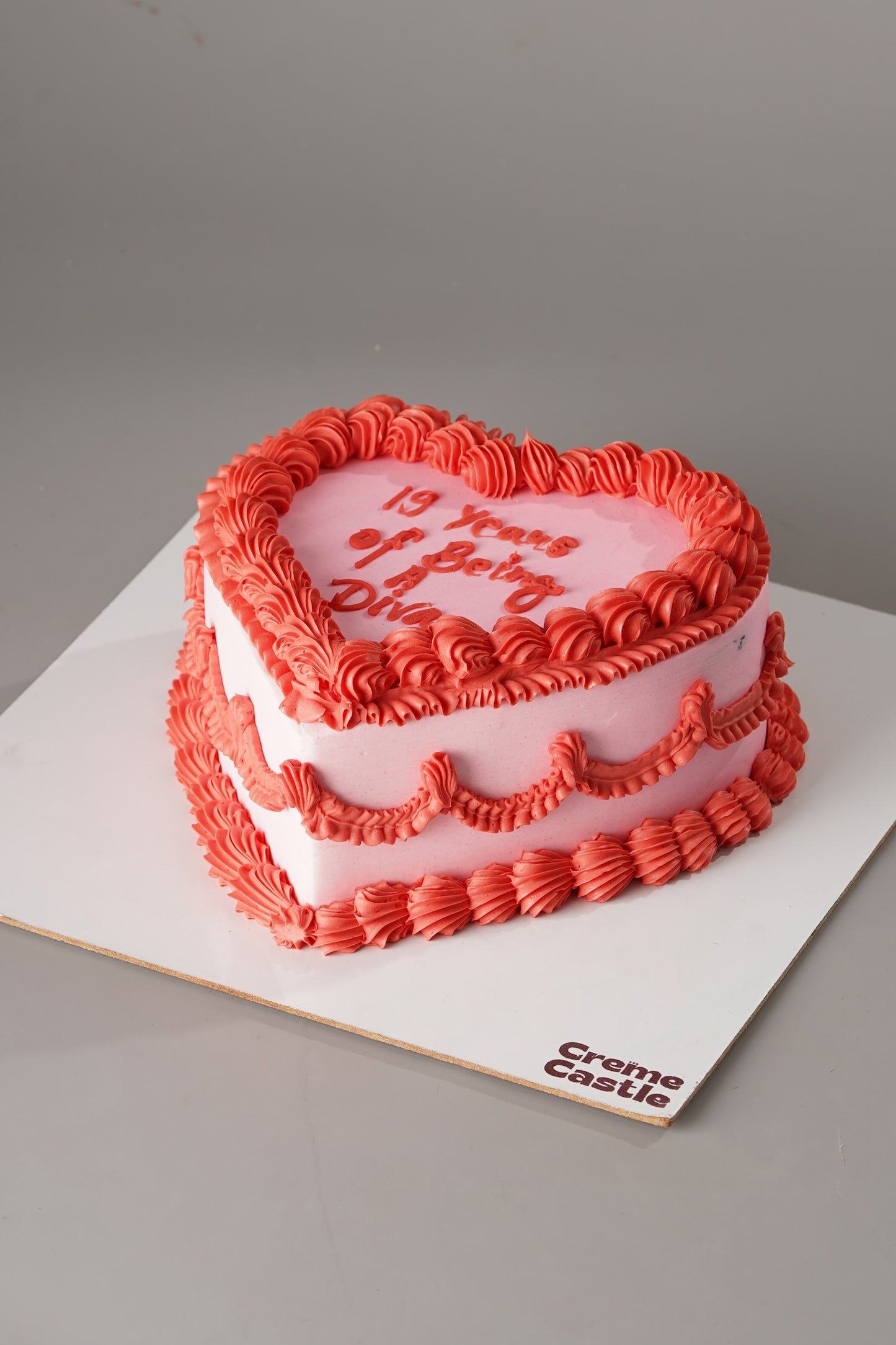 Diva Pink Heart Cake