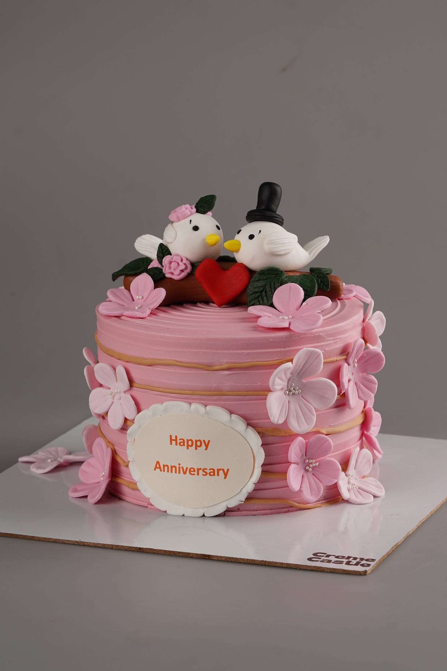 Love Birds Anniversary Cake