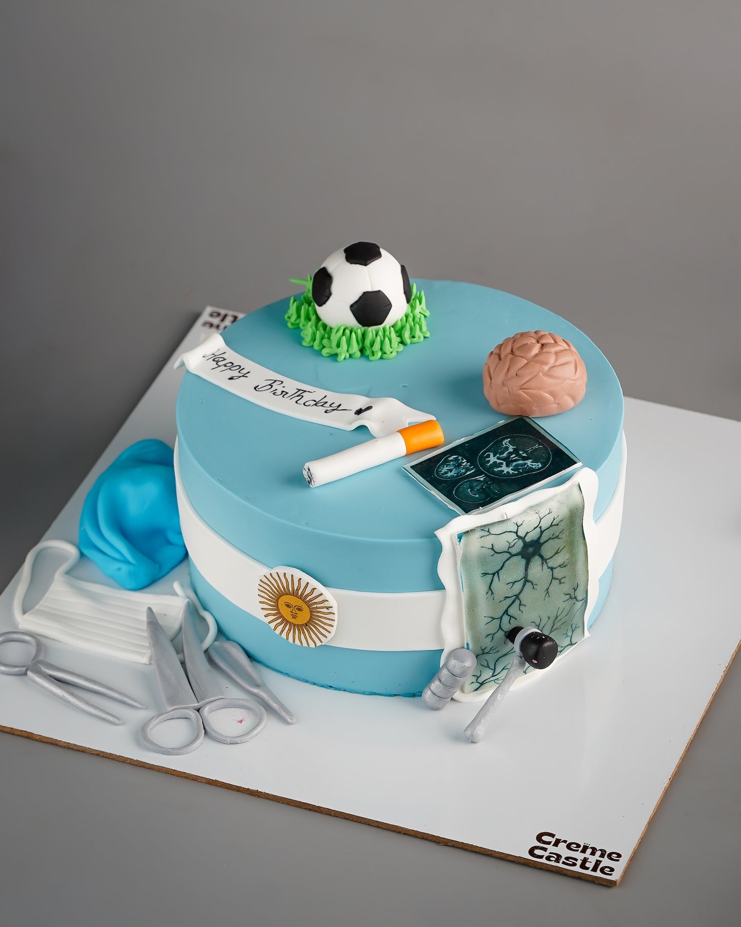 Doctor and Football Combo Cake