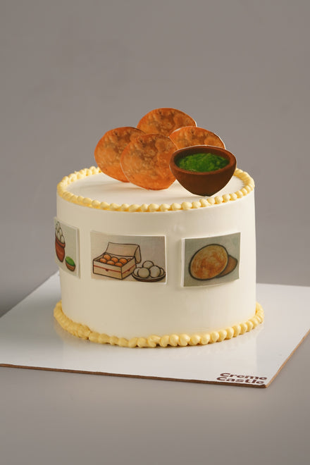 Golgappa Street Food Cake