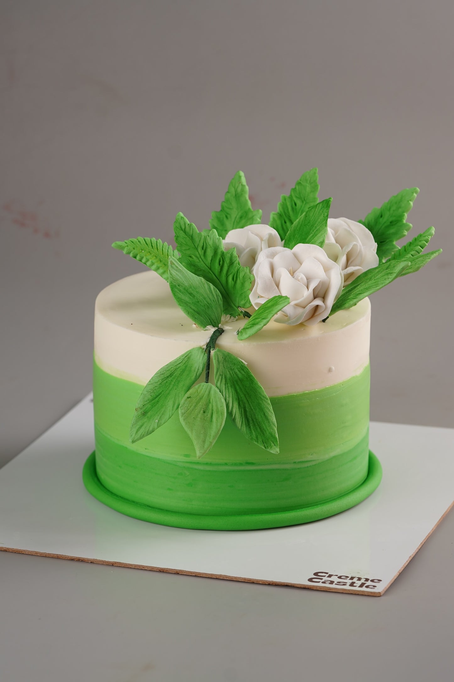 Green Ombre Gardenia Cake